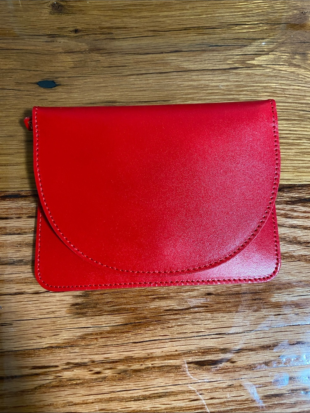 Minor History Lunette Compact Cherry Red Leather Passport Wallet